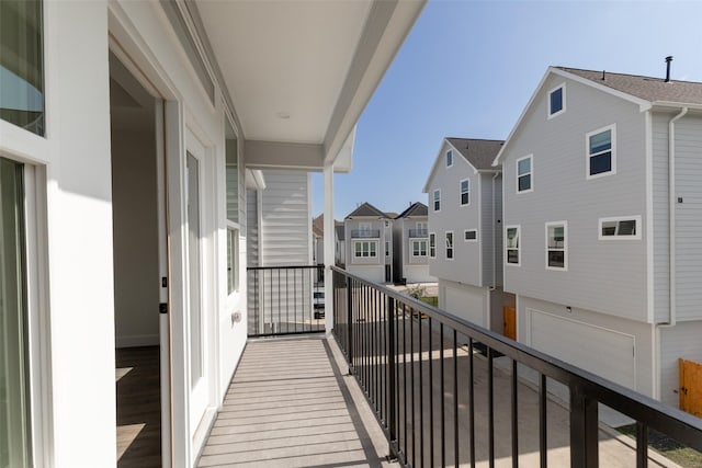 balcony with a residential view