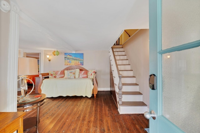 bedroom featuring hardwood / wood-style floors