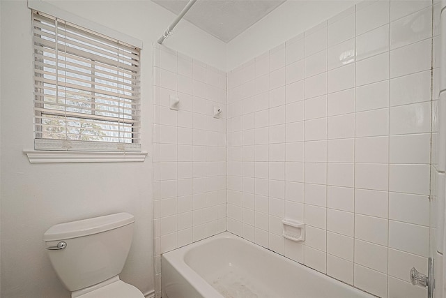23123 Sandpiper Trl, Spring, TX 77373 - bathroom featuring toilet and tub / shower combination