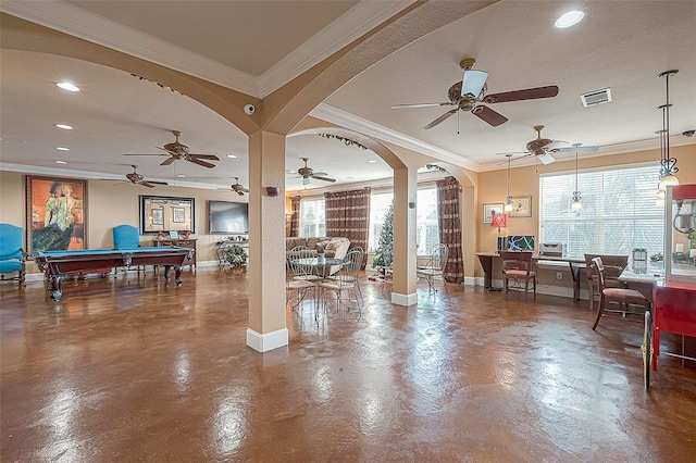 1711 Old Spanish Trl Unit 323, Houston, TX 77054 - common area featuring recessed lighting, crown molding, and a security system