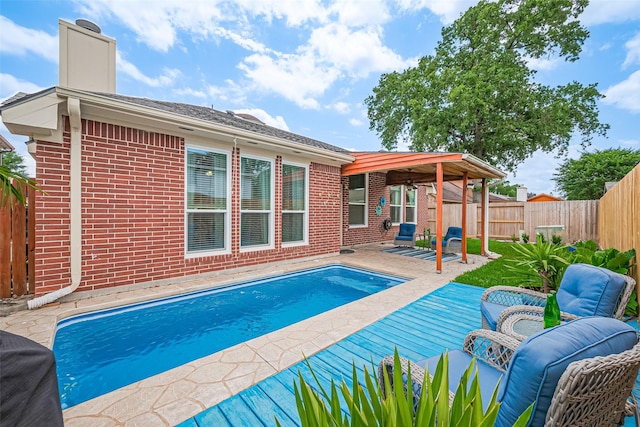 19123 Dee Woods Dr, Humble, TX 77346 - view of pool featuring a fenced backyard and a patio