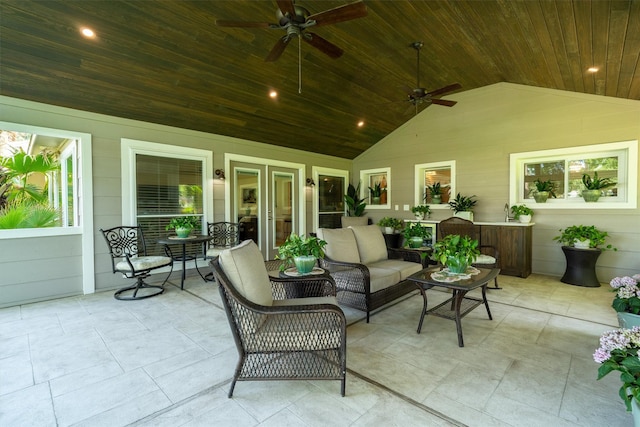 104 Smith Ln, League City, TX 77573 - view of patio featuring ceiling fan and outdoor lounge area