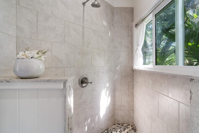 104 Smith Ln, League City, TX 77573 - bathroom with a tile shower and healthy amount of natural light