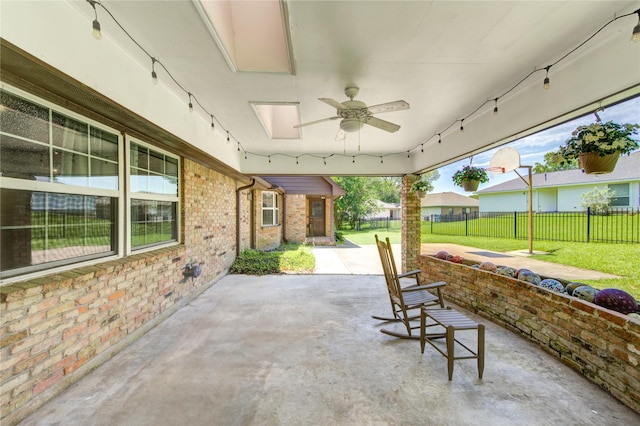 1223 Green Briar Dr, Huntsville, TX 77340 - view of patio with ceiling fan