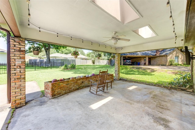 1223 Green Briar Dr, Huntsville, TX 77340 - view of patio / terrace featuring ceiling fan
