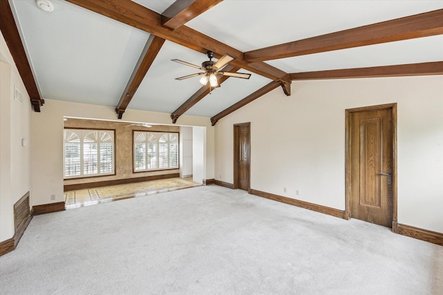 8618 Stable Crest Blvd, Houston, TX 77024 - unfurnished living room with baseboards, carpet flooring, and ceiling fan