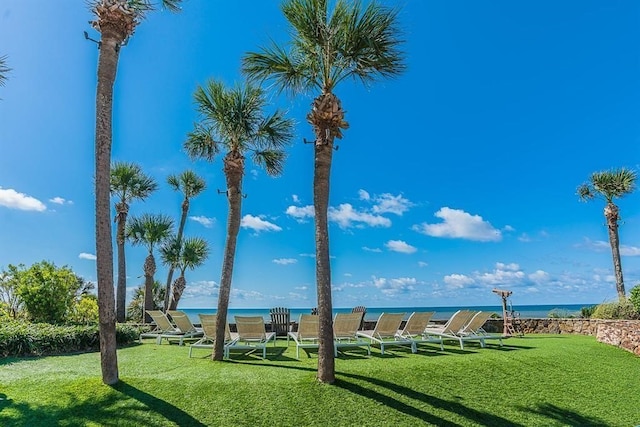 5220 Seawall Blvd Unit 1231, Galveston, TX 77551 - view of community featuring a yard and a water view