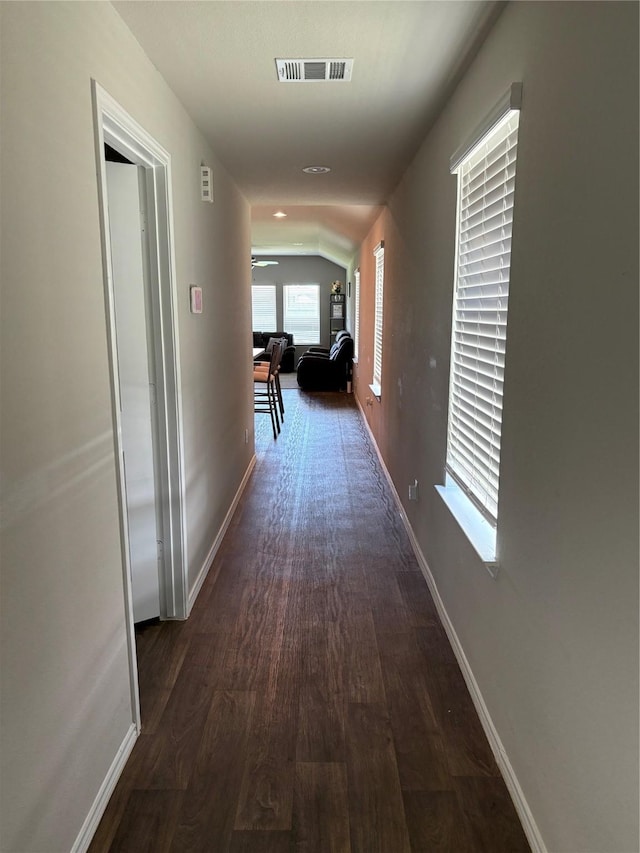 16916 Rich Pines Dr, Conroe, TX 77302 - hall with dark wood-style floors