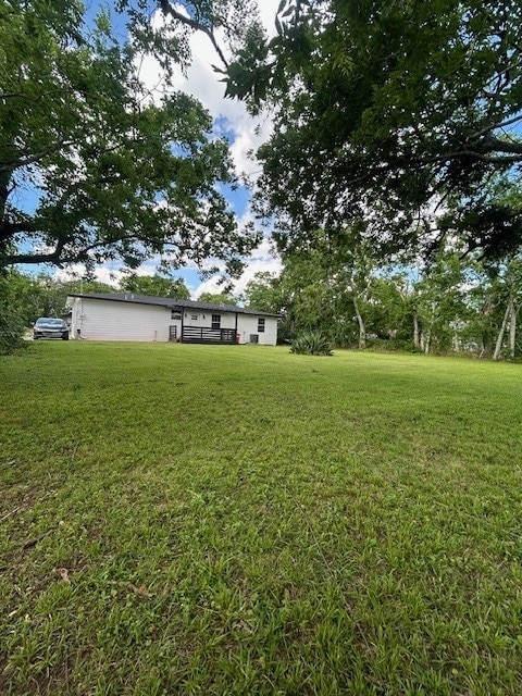 view of grassy yard