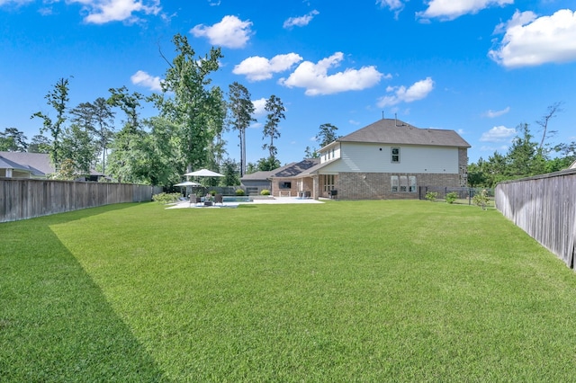 view of yard featuring a patio area