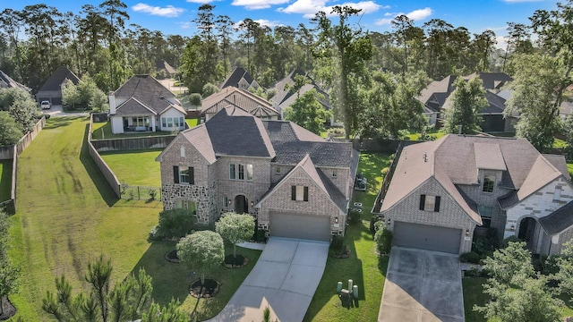 aerial perspective of suburban area