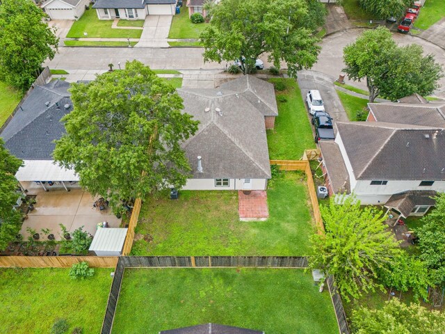 aerial view of residential area