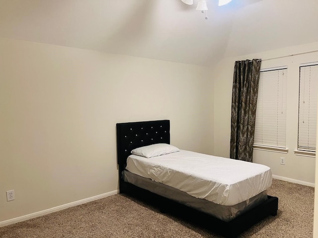 110 Chandler Ct, Sugar Land, TX 77479 - carpeted bedroom featuring baseboards and vaulted ceiling