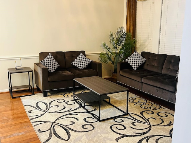 110 Chandler Ct, Sugar Land, TX 77479 - living room with wood finished floors and baseboards