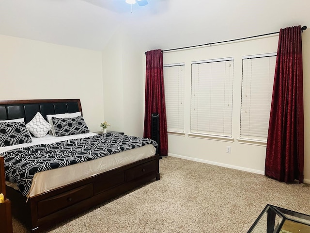 110 Chandler Ct, Sugar Land, TX 77479 - bedroom with carpet, baseboards, and lofted ceiling