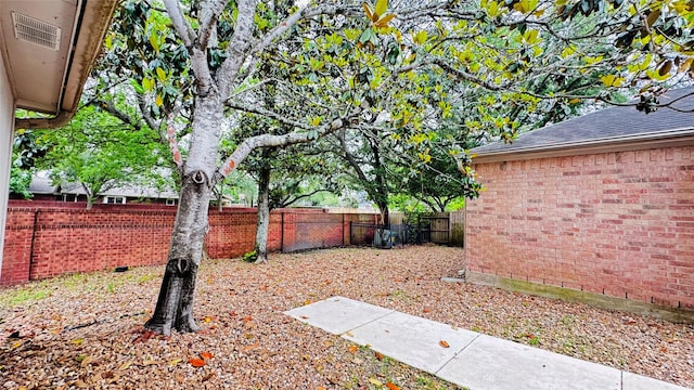 view of fenced backyard