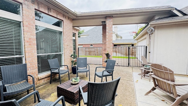 view of patio / terrace with fence