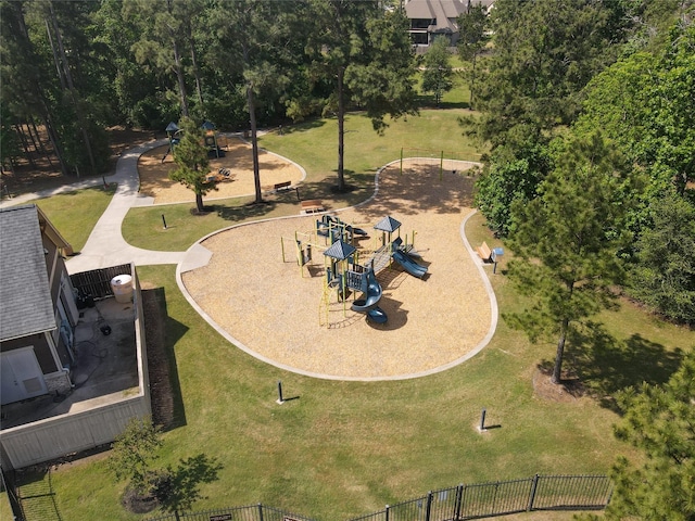 view of community featuring a yard