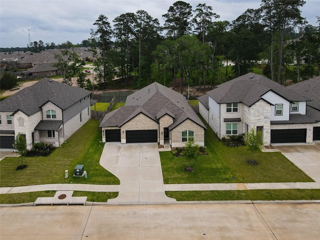 aerial view of residential area