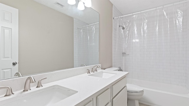 16902 River Willow Dr, Spring, TX 77379 - full bath with toilet, shower / washtub combination, and double vanity
