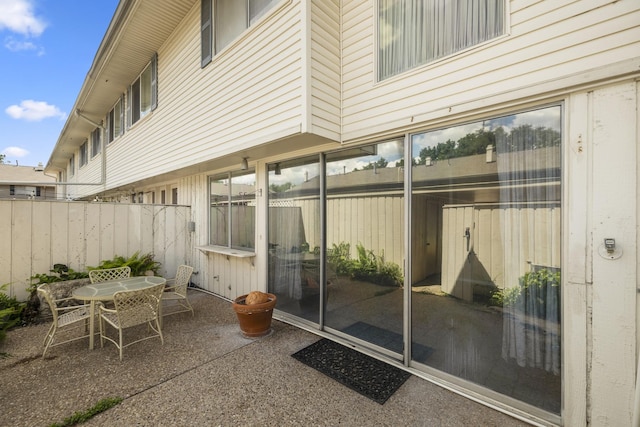 view of patio / terrace with fence