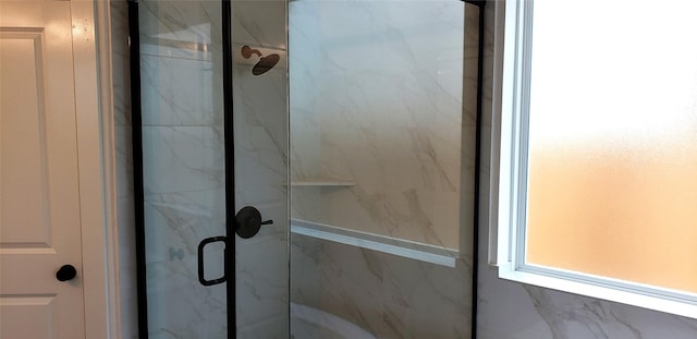 10611 Hidden Rock Dr, Missouri City, TX 77459 - full bath featuring a marble finish shower