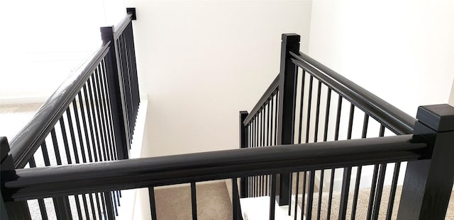 10611 Hidden Rock Dr, Missouri City, TX 77459 - stairs featuring carpet floors