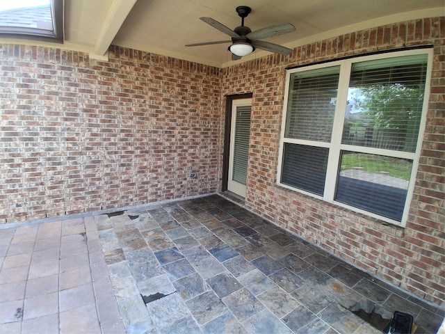 24911 Tribeca Ln, Katy, TX 77493 - view of patio / terrace featuring ceiling fan