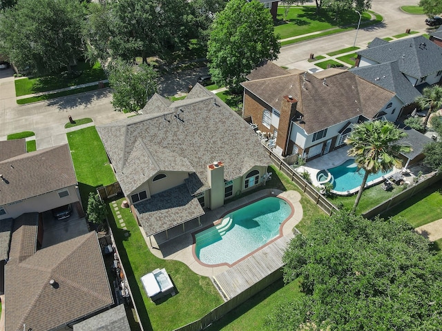 1409 Cherokee St, Deer Park, TX 77536 - aerial view of a pool area