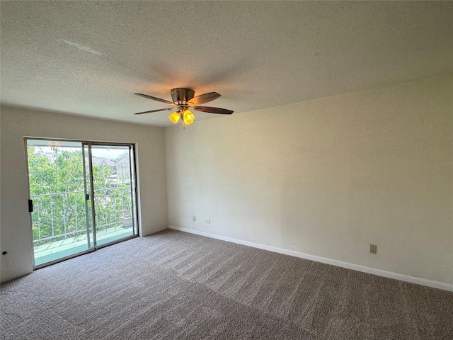 7400 Bellerive Dr Unit 1004, Houston, TX 77036 - carpeted spare room with baseboards, a ceiling fan, and a textured ceiling