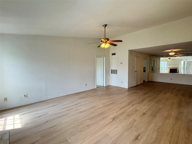 7400 Bellerive Dr Unit 1004, Houston, TX 77036 - unfurnished living room featuring a ceiling fan and light wood finished floors