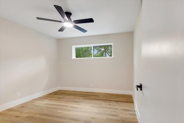 2506 Swan Ct, Houston, TX 77058 - unfurnished room with baseboards, light wood-style flooring, and ceiling fan