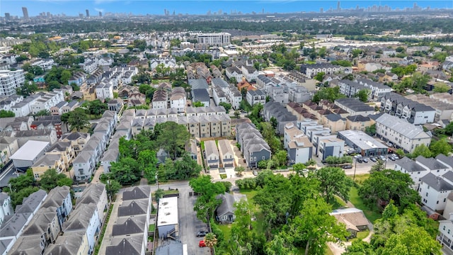 1227 W 25th St, Houston, TX 77008 - aerial view of property and surrounding area featuring nearby urban area