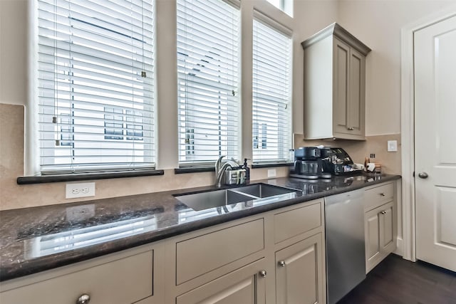 9450 London Bridge Sta, Houston, TX 77045 - kitchen featuring dishwasher, a sink, and plenty of natural light