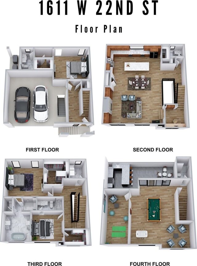 1611 W 22nd St Unit C, Houston, TX 77008 - room layout