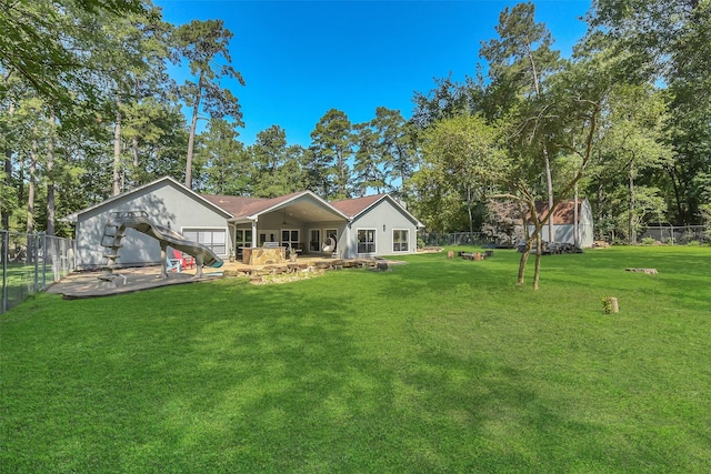 back of property with a patio area