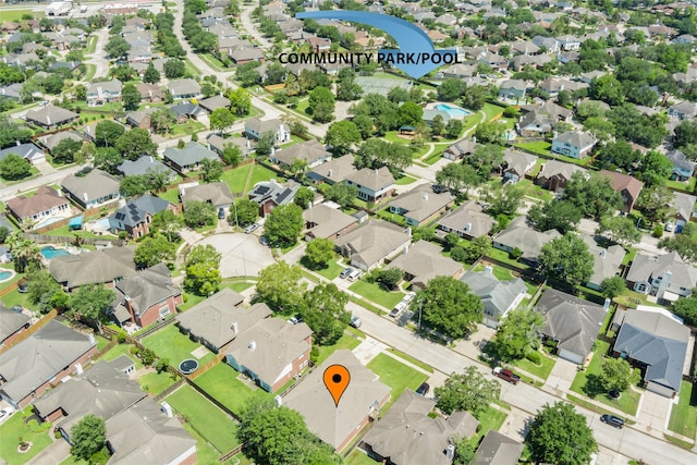 aerial perspective of suburban area