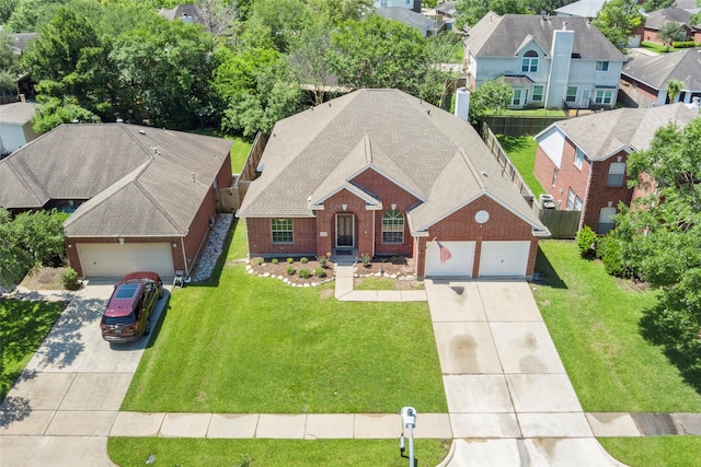 aerial view of residential area