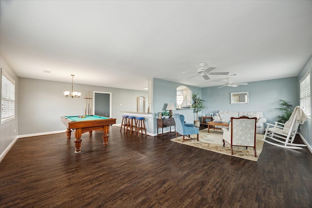3814 Todville Rd, Seabrook, TX 77586 - game room featuring wood finished floors, baseboards, and billiards table