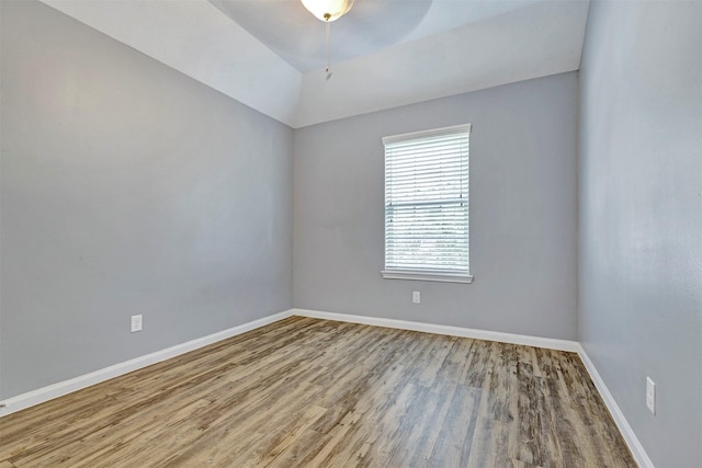 3807 Springcrest Ln, Montgomery, TX 77356 - spare room with wood finished floors, baseboards, and ceiling fan