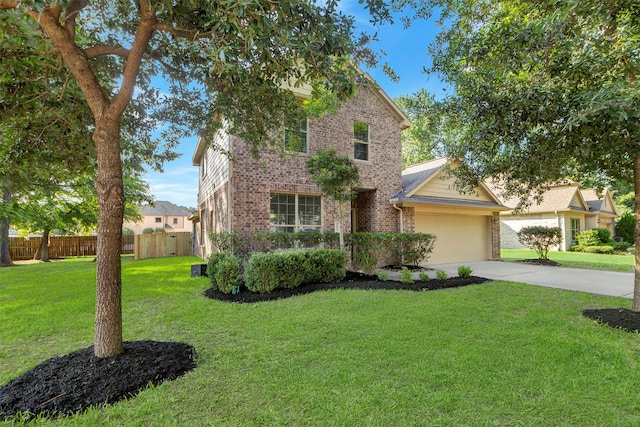 3807 Springcrest Ln, Montgomery, TX 77356 - traditional-style house featuring brick siding, driveway, and an attached garage