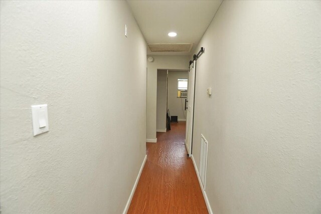 26643 Carol Ln, Splendora, TX 77372 - hall featuring wood finished floors, baseboards, and recessed lighting