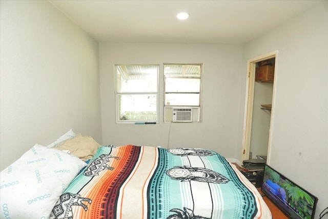 26643 Carol Ln, Splendora, TX 77372 - bedroom featuring cooling unit and recessed lighting