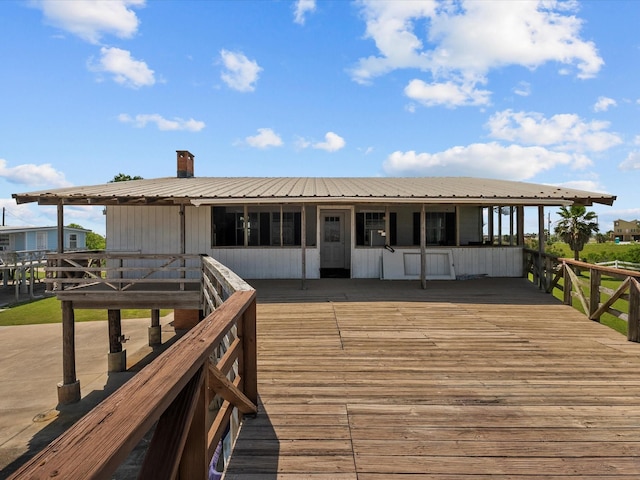 1134 Canal Dr, Surfside Beach, TX 77541 - view of wooden terrace