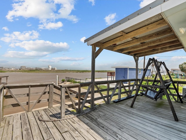 1134 Canal Dr, Surfside Beach, TX 77541 - view of wooden deck