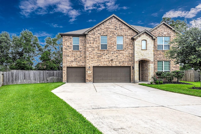 4302 Stoney Heights Ct, Spring, TX 77388 - view of front of house featuring an attached garage, driveway, and brick siding