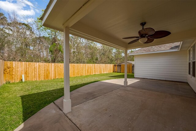18314 Madisons Crossing Ln, Tomball, TX 77375 - view of patio / terrace featuring ceiling fan