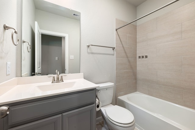 2715 Chestnut Oak Cir, Brookshire, TX 77494 - full bathroom featuring toilet, vanity, and bathing tub / shower combination