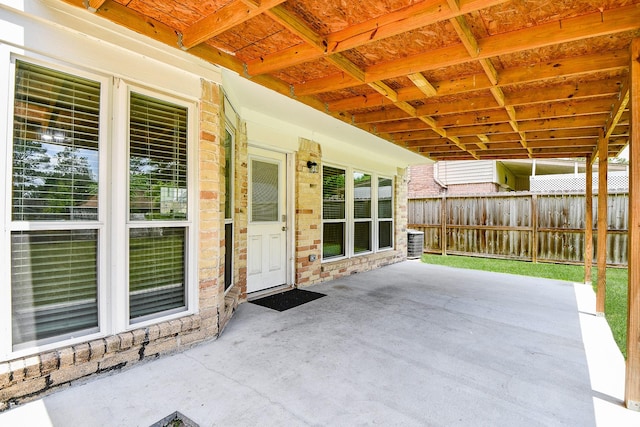 4719 Theall Rd, Houston, TX 77066 - view of patio / terrace with fence and central AC unit