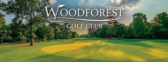 211 Clementine Ct, Montgomery, TX 77316 - community sign featuring view of scattered trees, view of golf course, and a yard